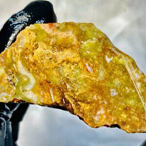 Unknown Green Moss Plume Agate Jasper Slab Slice Stone Cab Cabbing